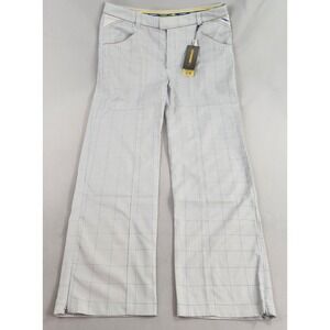 Chase54 Burnside Golf Pants Mens 34x32 Grey Plaid Check Performance AME043016L